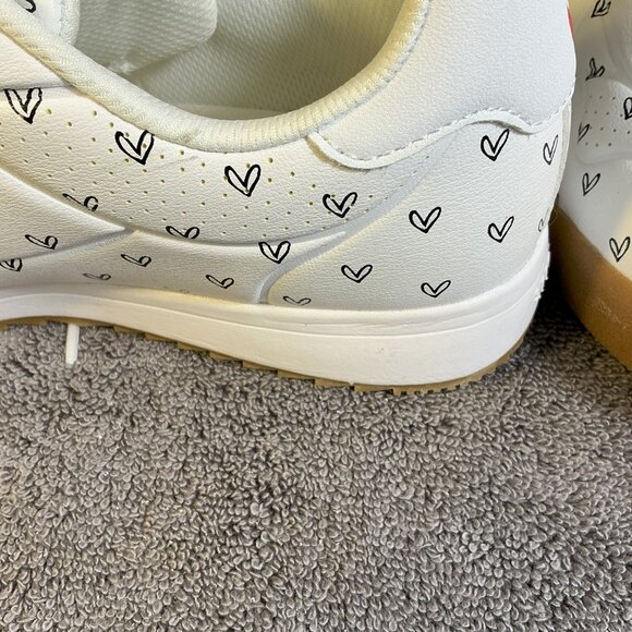 Skechers Street Sneakers Womens Size 8.5 White Hearts James Goldcrown Nib - Picture 10 of 12